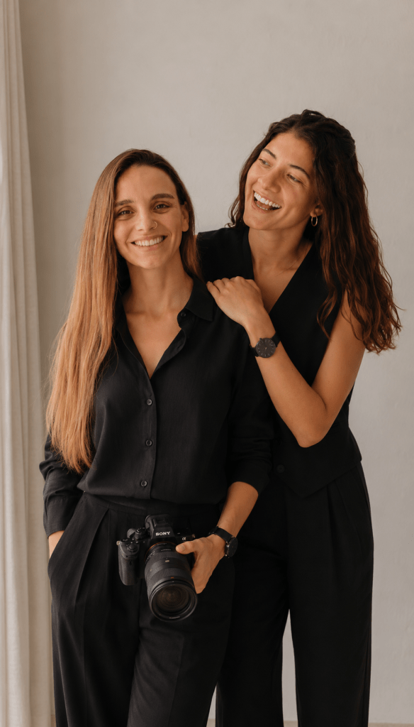 Antonella and Alina, wedding photographers and filmmakers behind Saros Weddings, based in Riviera Maya, Mexico.